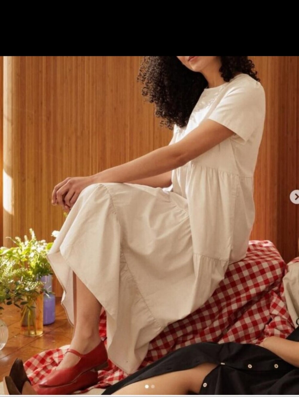 Tradlands Chalet Cream Tiered Short-Sleeve Dress